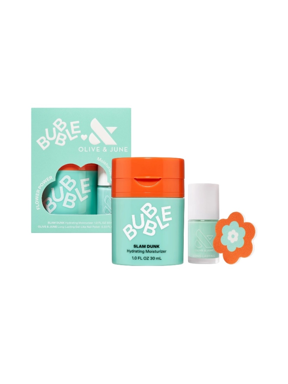 Bubble Skincare Moisturizer & Olive and June Nail Polish 3-Piece Set
